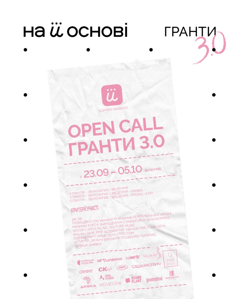 «На її Основі» запускає Open Call на ГРАНТИ 3.0