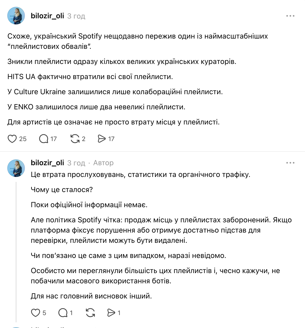 Spotify масово видалив популярні українські плейлисти. Що сталося та які можуть бути причини